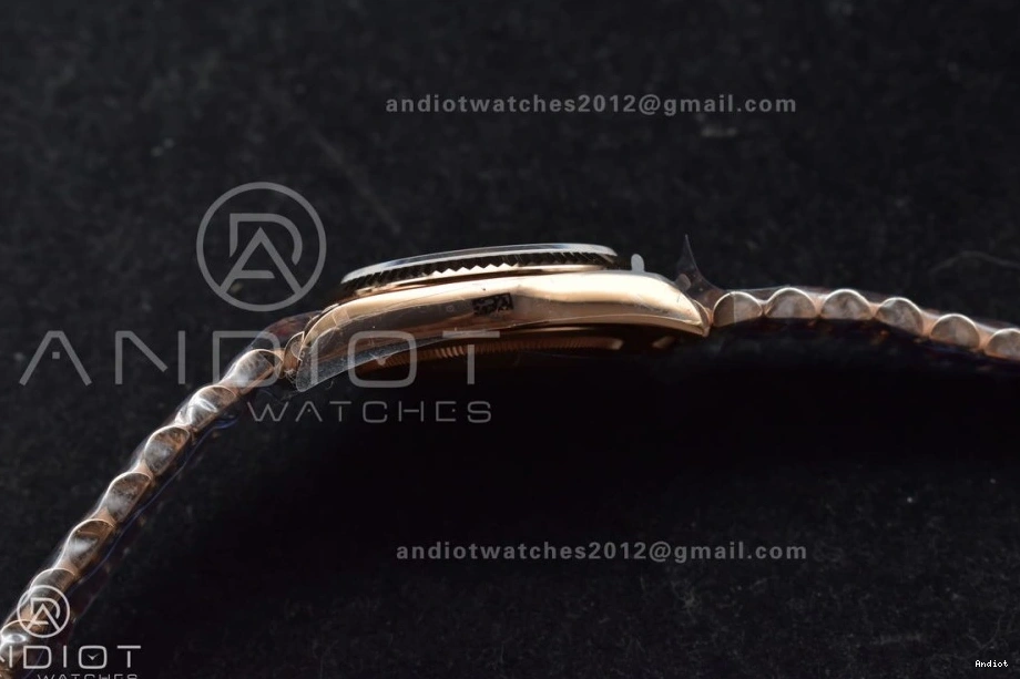 36 vr3255 DayDate on (Gain Diamond V5 Steel President Weight) Silver Square Edition QF Best Dial 904L with RG Bracelet 1112